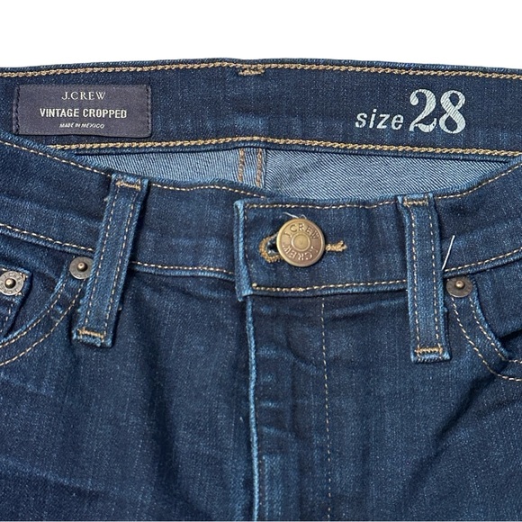 J. Crew Vintage Cropped Dark Wash Jeans in Size 28 - Picture 6 of 10
